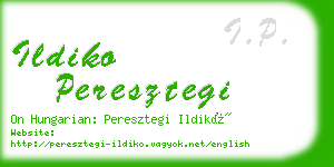 ildiko peresztegi business card